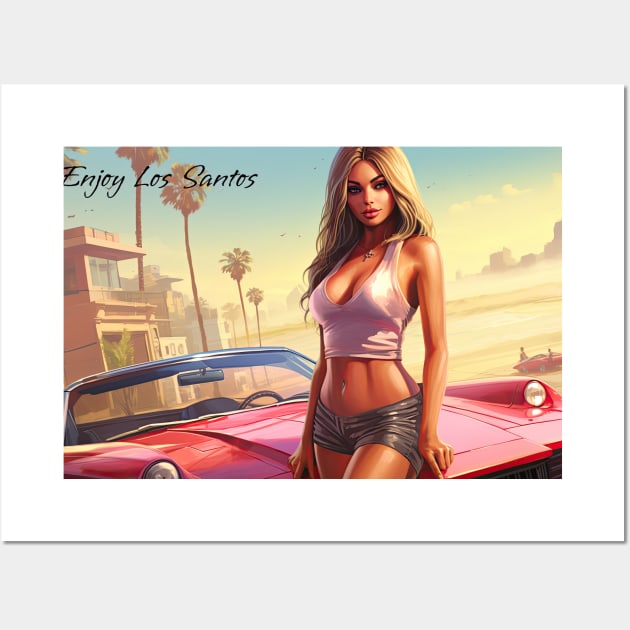 Postcard from Los Santos 2 Wall Art by obstinator